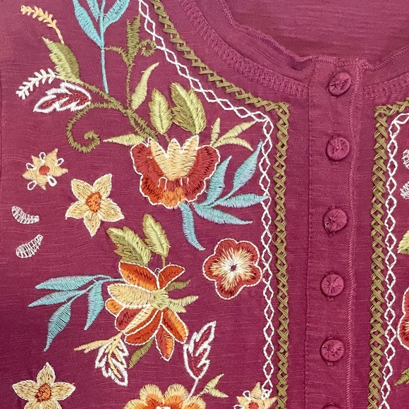 Sundance EUC! Embroidered Long Sleeve Sz XS - Picture 6 of 9